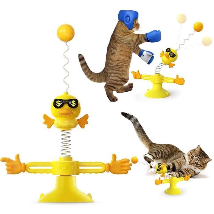 Meilleurs prix pour Jouet interactif pour chat - ZGEER - Moulin à vent - ABS non toxique - Ventouse - Design rotatif