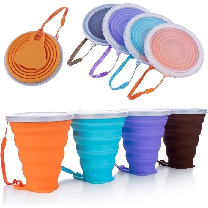 Mug à café Portable - Marron - Adulte - Mixte - 270ML - Tasse de Voyage Pliable en Silicone