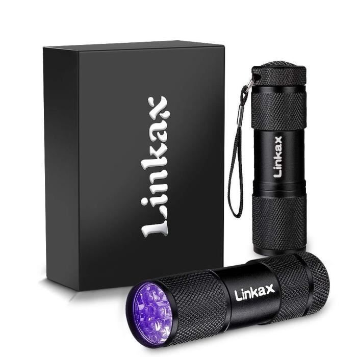Torche UV lumiere noire lampe UV de poche Petite Hand Held Ultraviolet 395...