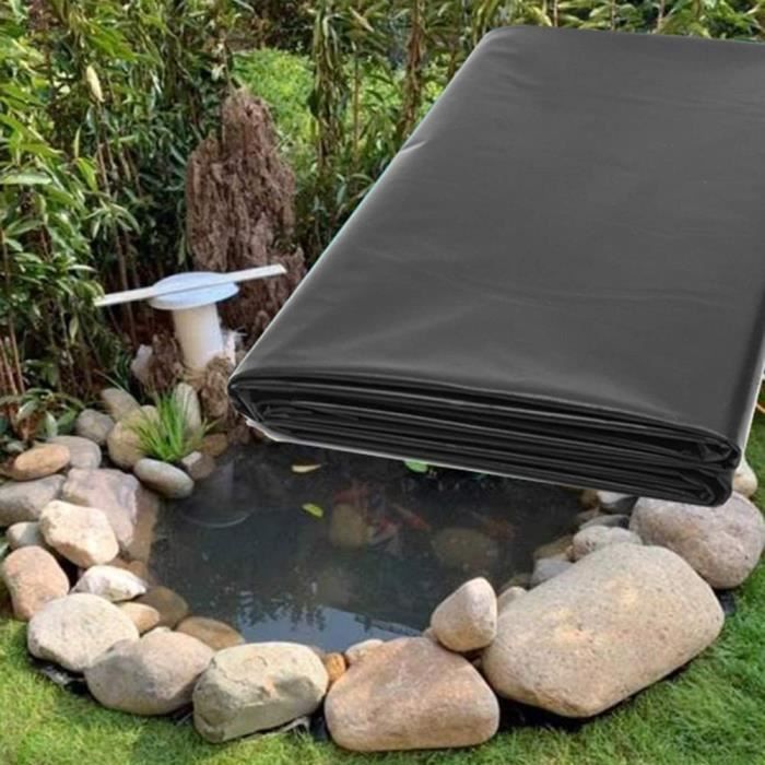 Bâche Étanche Pour Étang - Liner HDPE 0.5mm | Noir 2x4m à 5x4m | Bassin Jardin, Koi