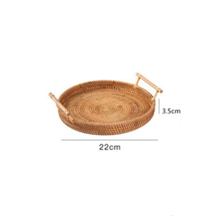 Giyofom Panier Tissé Ovale En Osier 36cm - Panier à Pain, Fruits Et Cosmétiques Pour Table