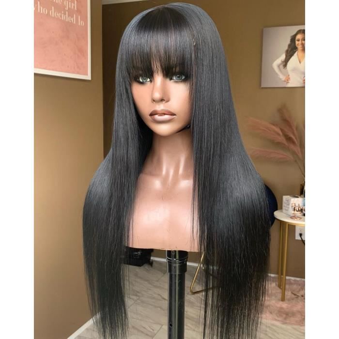 18 pouces Couleur naturelle Perruque Cheveux Humains