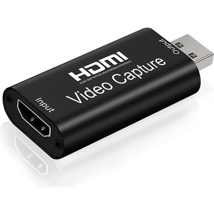 Carte dAcquisition HDMI vers USB 2.0 Carte de Capture Audio Vidéo 1080p Adaptateur HDMI vers USB pour la Diffusion en Direct