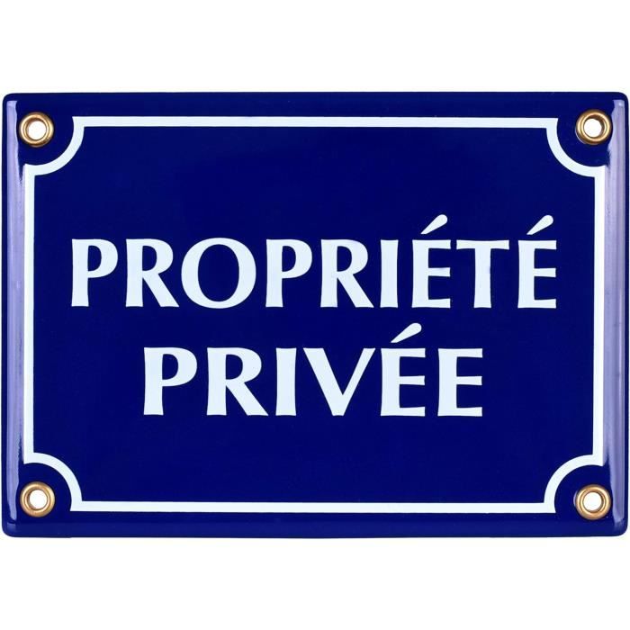 Panneau 'Route Privée - Interdit D'Entrée' Vintage | Aluminium 12x15 Cm | Extérieur Résistant Aux Intempéries