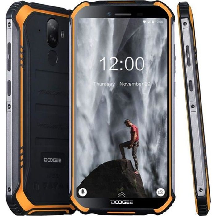Achat T&eacute;l&eacute;phone portable DOOGEE S40 Lite Smartphone IP68 Etanche 5.5" 16Go 4650mAh baterie - Orange pas cher