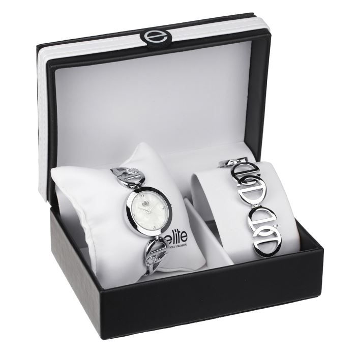 ELITE Coffret Montre et Bracelet Femme Tendance Achat vente montre Femme Adulte Cdiscount