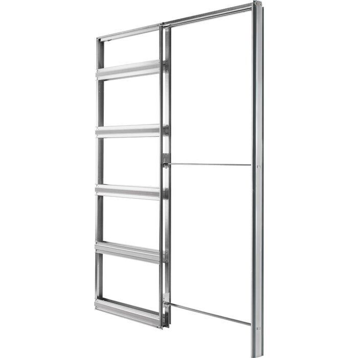 Châssis de porte coulissante pour cloison - Eclisse - Simple vantail - l. 730 mm - L. 2040 mm