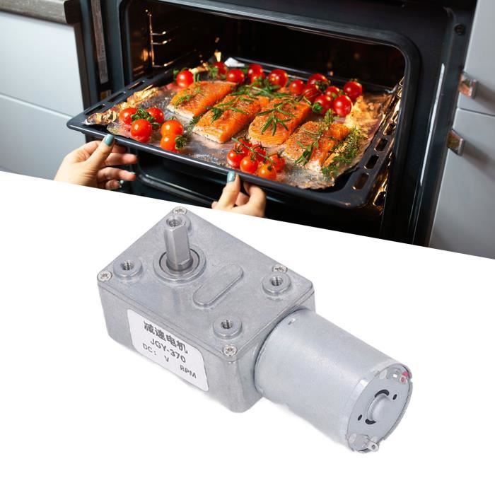 Moteur à Engrenage à Vis Sans Fin 12V - Réducteur De Vitesse Métallique Haute Torsion - Arbre 8mm - Choix De Vitesses (400, 200, 130... RPM) - 8