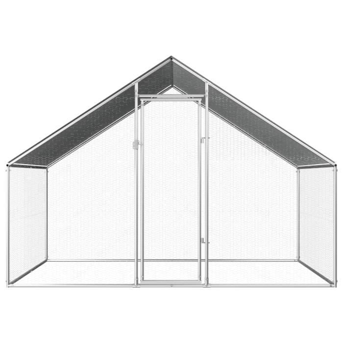 Poulailler - BAO - 275 x 2 x 192 m - Acier galvanisé - Toit en polyéthylène - Extérieur