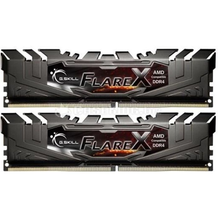 Vente Memoire PC GSKILL Mémoire PC Flare X - DDR4 - Kit de 16 Go (2 x 8 Go) - 3200 MHz - C14 pas cher Vente Memoire PC GSKILL Mémoire PC Flare X - DDR4 - Kit de 16 Go (2 x 8 Go) - 3200 MHz - C14 pas cher