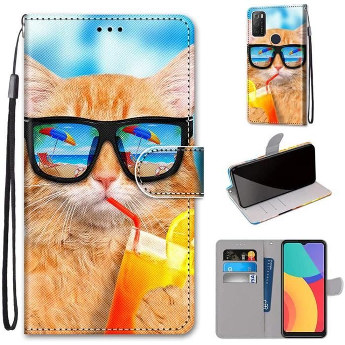 Custodia per Alcatel 3L 2019 Portafoglio Protettiva Magnetica Case
