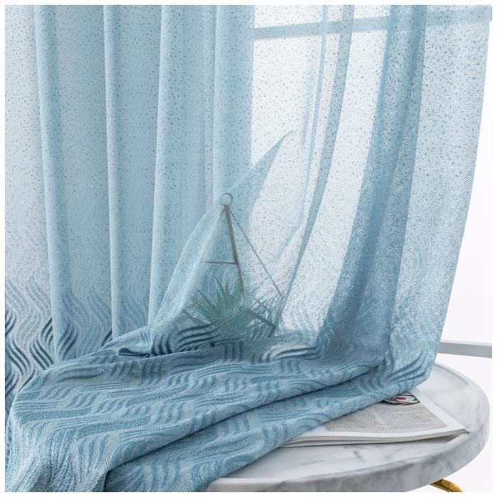 Odot Rideaux Voilage Semi-occultant Motif Papillon 3D – 2 Pièces, 55x108 Pouces, Style Vintage, Passe Tringle Facile
