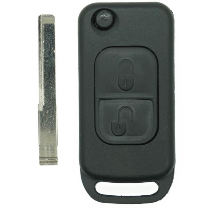 Coque de clé + lame compatible Mercedes Benz 2 boutons
