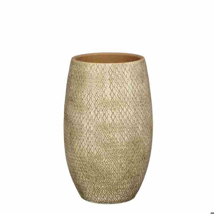 Mica Decorations 30cm Tobias Round Textured Plant Pot - Off White main image 1