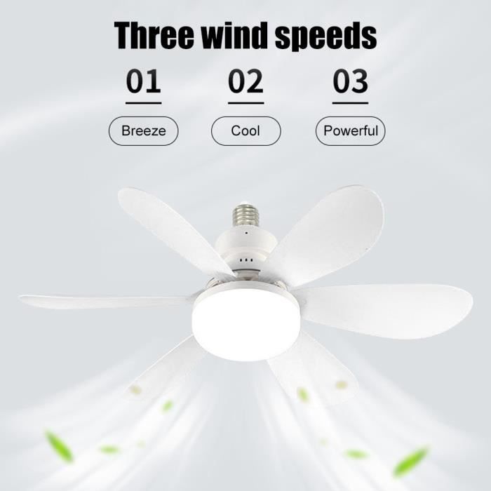 Ventilateur Plafond 50 Cm Avec Lumière LED Et Télécommande - 6 Vitesses Réversible - Moteur Silencieux <32 DB - Pour Plafonds Bas