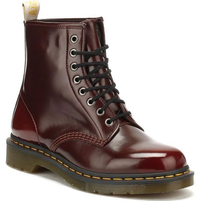 Bottes Vegan 1460 Rouge - Dr. Martens - Lacets - Haute - Adulte