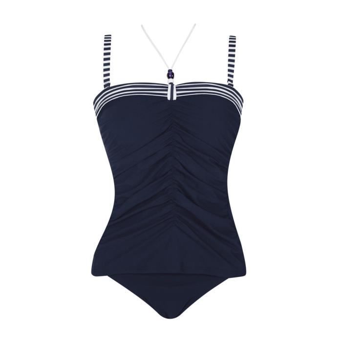 Bas De Tankini Nautica Noir & Bleu à Pois - Taille 16, Occasion Très Bon état