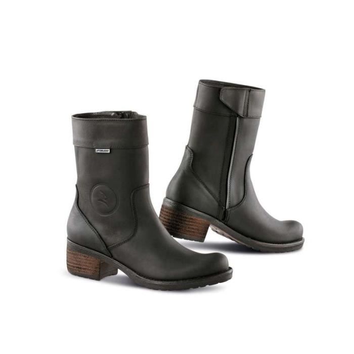 Bottes De Moto Femme FALCO Zarah - Imperméables, Renforcées, Semelle Orthopédique - Taille 38 Olive - 9