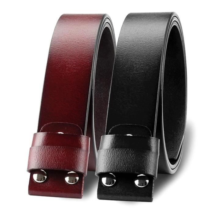 En cuir véritable ceinture rouge 4 cm SANS BOUCLE amovible ceinture cuir ceinture cuir de vachette 