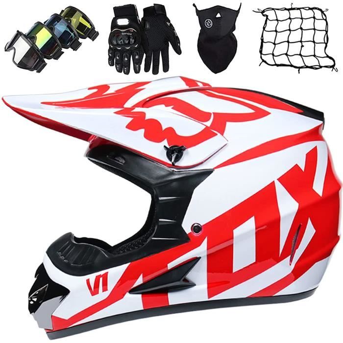Casque Moto Intégral DriveNova Avec Gants, Lunettes, Masque - Certifié DOT, Pour VTT, Motocross, Adultes Et Enfants