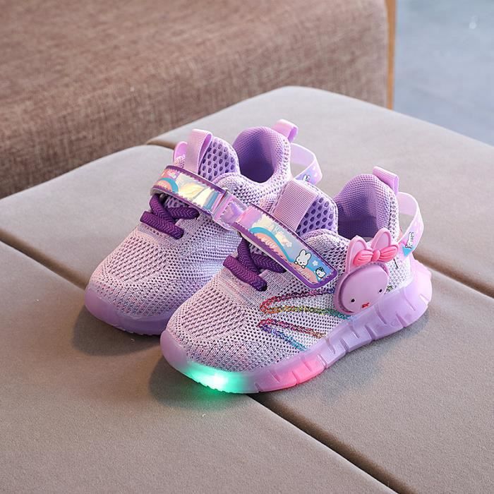Baskets Pour Enfants Garçons Et Filles - Léger, Respirant, Semelle Antidérapante, Fermeture Velcro, Pour Sport Et école