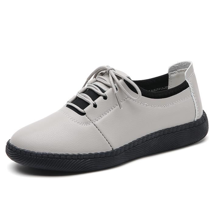Derbies femme grise on sale