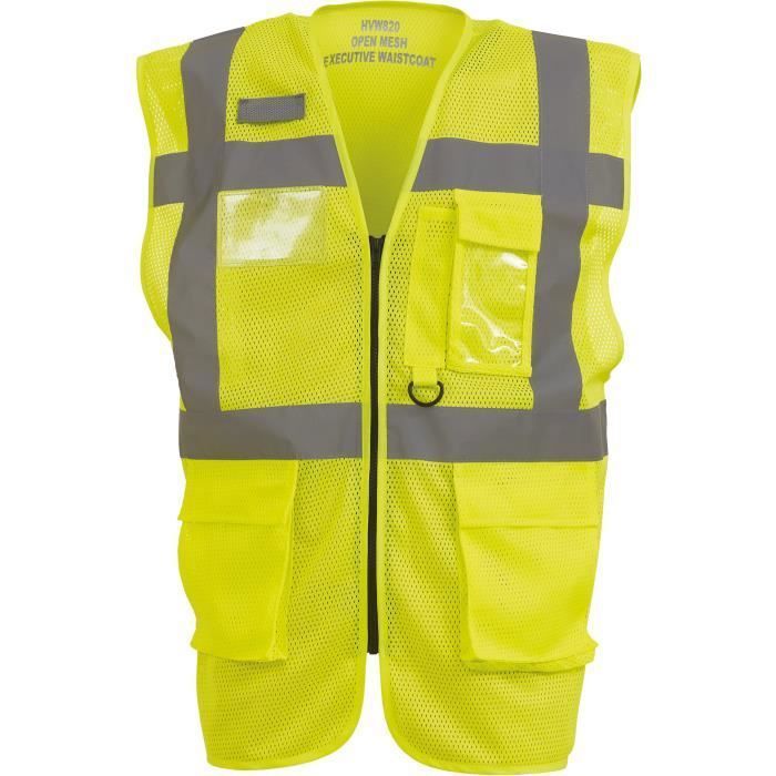 Gilet De Sécurité Réfléchissant Enfant - Sans Manches - Taille 3-12 Ans - Bandes 360° - Fermeture Zip