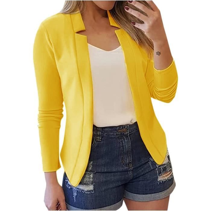 Blazer Long Femme Automne-hiver – Veste Costume élégante Pour Bureau, Occasions, Manches Longues