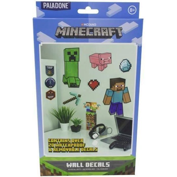 Autocollant Mural 3D Gamer - Stickers Chambre Garçon, Déco Enfant, Creeper Minecraft, Décoration Murale Facile à Poser - 5