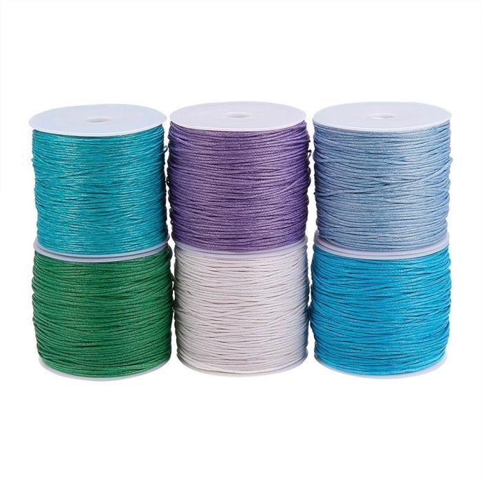ou BOBINE COMPLÈTE 1 MM épaisseur 10 mètres Fil Coton Ciré NOIR ENCRE ou BOBINE COMPLÈTE 1 MM épaisseur 10 mètres Fil Coton Ciré NOIR ENCRE