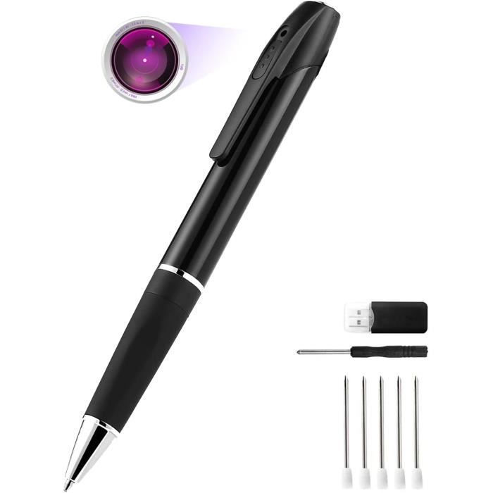 Camera Stylo Mini Caméra Espion Stylo, Caméra De Surveillance Portable Hd 1080P ...