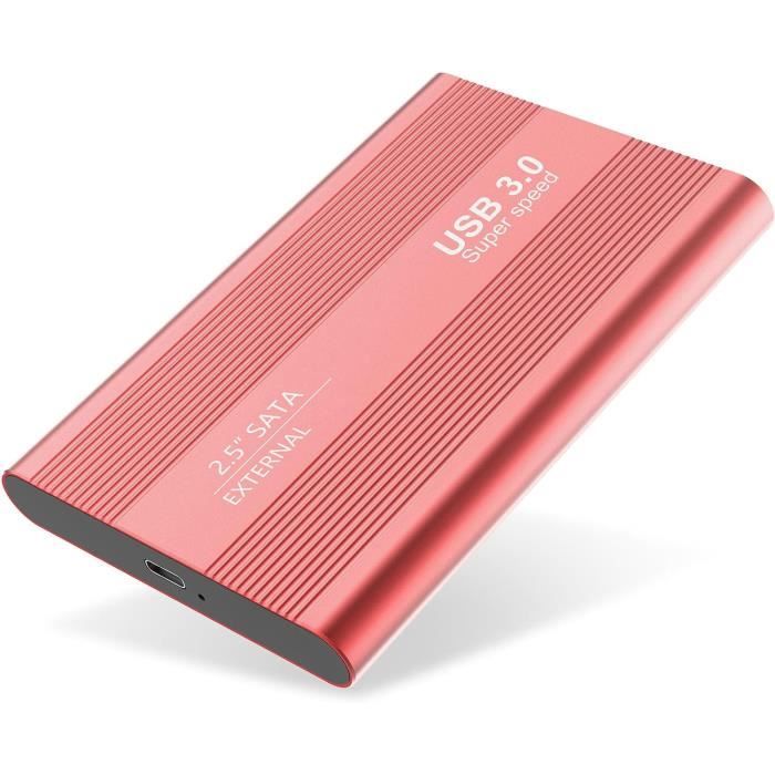 Disque Dur Externe USB 3.0 2,5" Aluminium – Antichoc, 5 Gbit/s, 160 Go à 1 To (Style Mécanique)