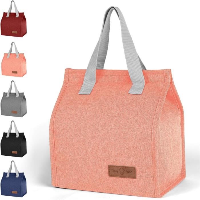 Sac Isotherme Pour Femmes Rose - Grand Sac Repas Réutilisable Étanche Avec Glacière Pour Travail, École Et Pique-Nique