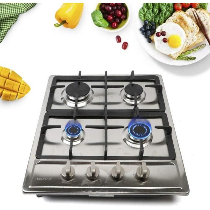 Plaque De Cuisson à Gaz 2 Feux Portable Donened - Inox, Pour Camping, Camping-car, Jardin (51x31x10 Cm) - 3