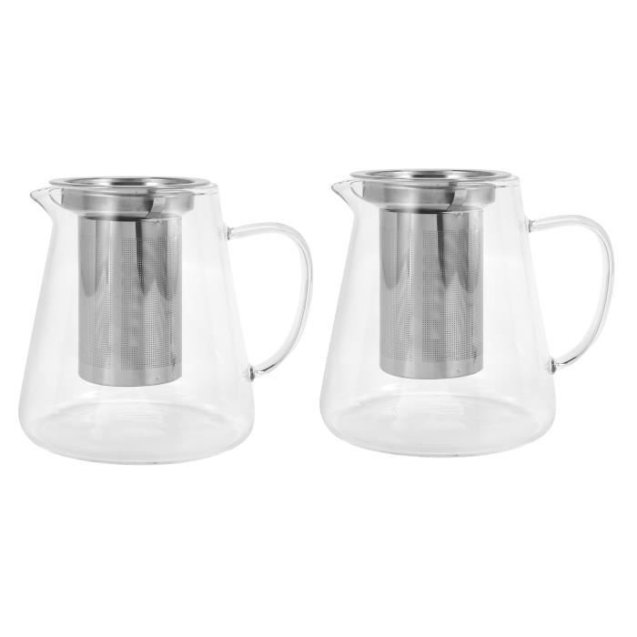 Théière En Verre 1300 Ml Avec Filtre Inox Amovible – Infusion Thé En Vrac Parfaite, Résistante à La Chaleur
