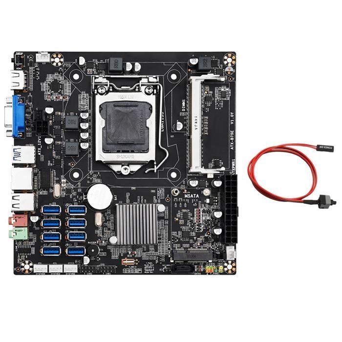 Carte mère BTC-D37 Intel Celeron 847 avec 8 * PCIe X16 GPU Slot pour