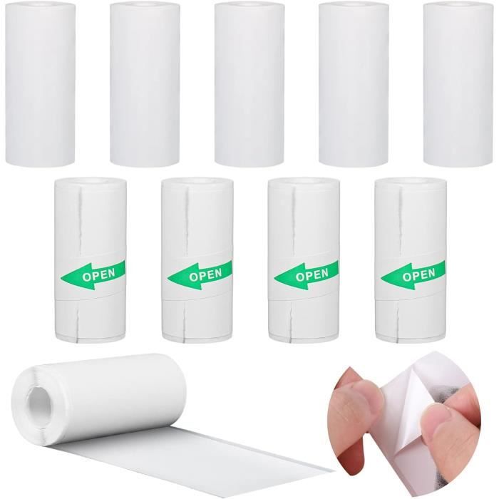 TOSAVGA 22 Rouleaux Papier Imprimante Thermique 57x25mm - Blanc + Couleurs Pour Mini Imprimante