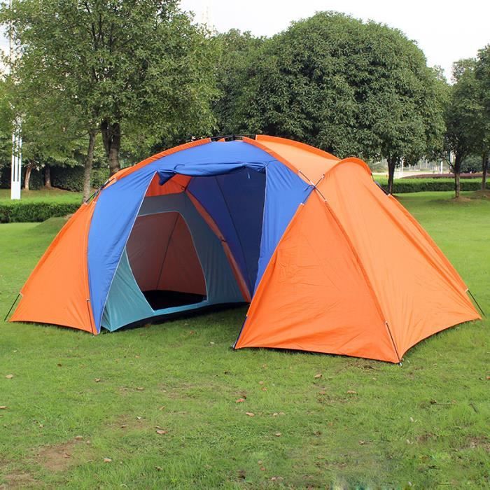 5-8 personne Grand Camping Famille Tente Imperméable en fibre de verre Outdoor Randonnée 18*10*7