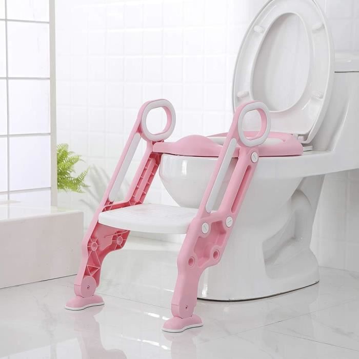 Abattant WC pour enfants, réducteur de toilettes avec marches, réducteur de toilettes