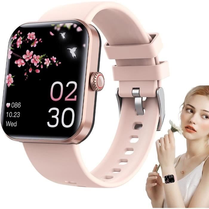 Montre Connectée Femme, Bracelet connecté avec Fréquence Cardiaque,  Podometre, écran Tactile, Suivi de Performance - Android, iOS - Cdiscount  Téléphonie