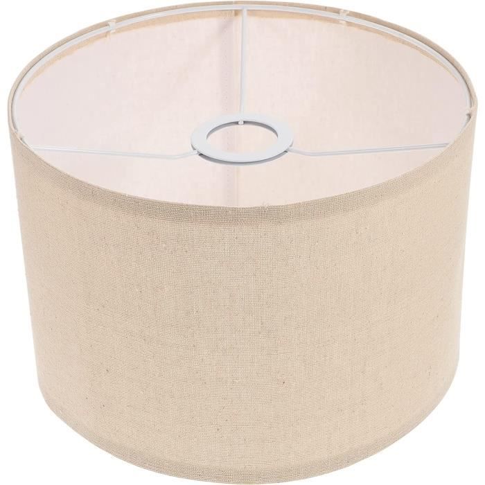 Abat-jour Tambour Coton Noir – Pour Plafonnier Suspension – Installation Facile – Style Moderne