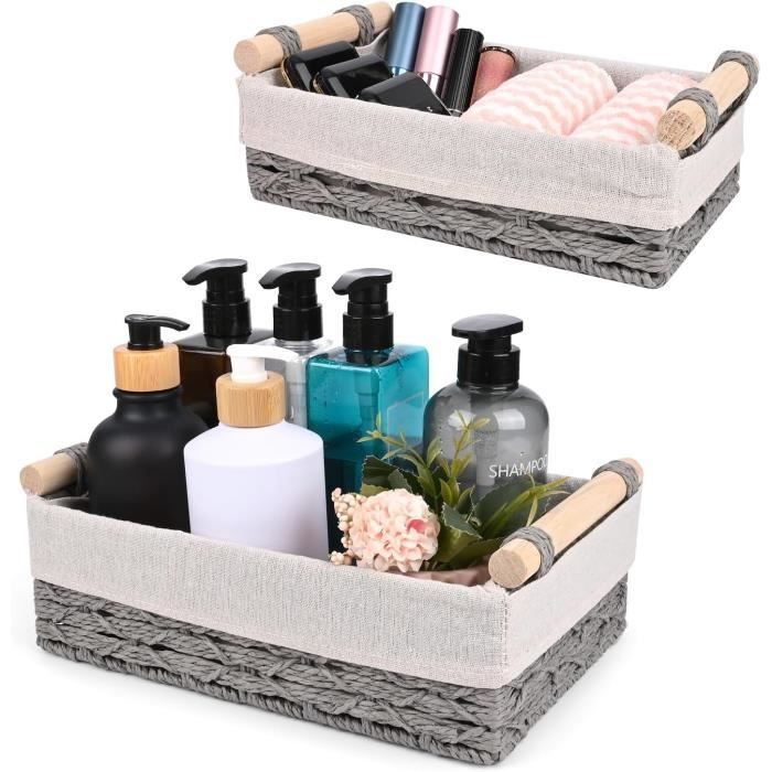 2 Paniers Suspendus Pour Armoire - Rangement Étagère - Noir - Charge 10kg - Sans Outils