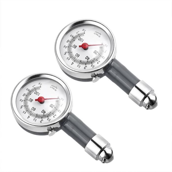Stylos Manomètres Pour Pneus - Lot De 2, Portable, Acier Inox, Mesure PSI/kPa/BAR, Pour Voiture, Moto, SUV