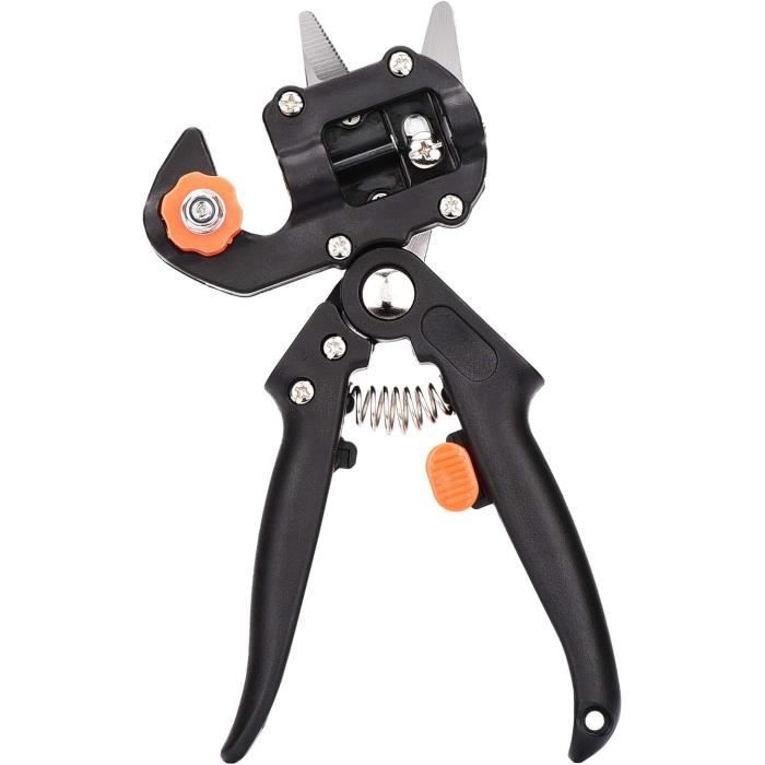 BACSHBY Kit 4 Sécateurs De Jardin Pro - Petits Ciseaux De Taille Pour Bonsaï, Fleurs Et Plantes, Noir