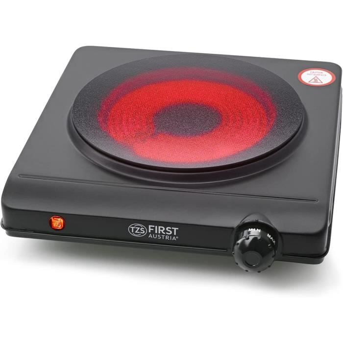 Plaque de Cuisson Electrique Vitroceramique Mobile, Rechaud d'appoint 1 ou 2 Foyer 19 cm de