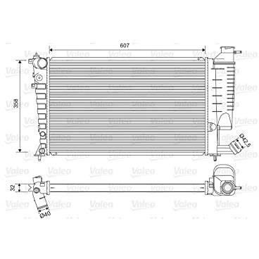 Radiateur de moteur - VALEO - 732520 - RAD MOT CITROEN Xsara / PEUGEOT 306