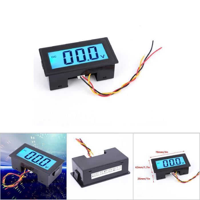 Voltmètre VBESTLIFE DC0 200V Numérique Compact Étanche