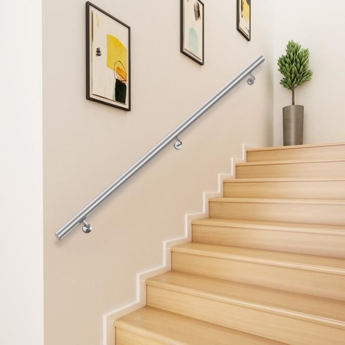 Rampe d'Escalier 1,8m - VEVOR - Main Courante Escalier Barre Appui Acier Inoxydable