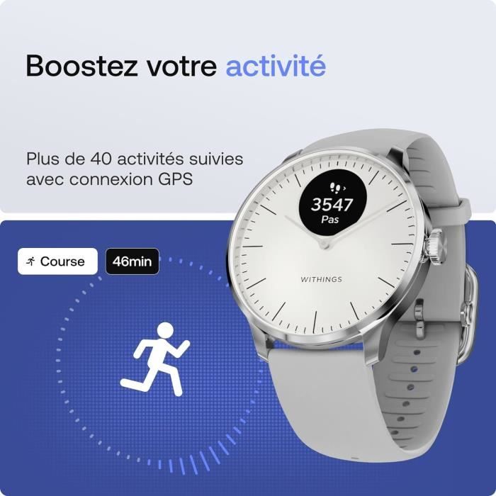 Scanwatch Light Box Montre Connectée Hybride Withings ScanWatch Light - Suivi de Santé 24/7 ...