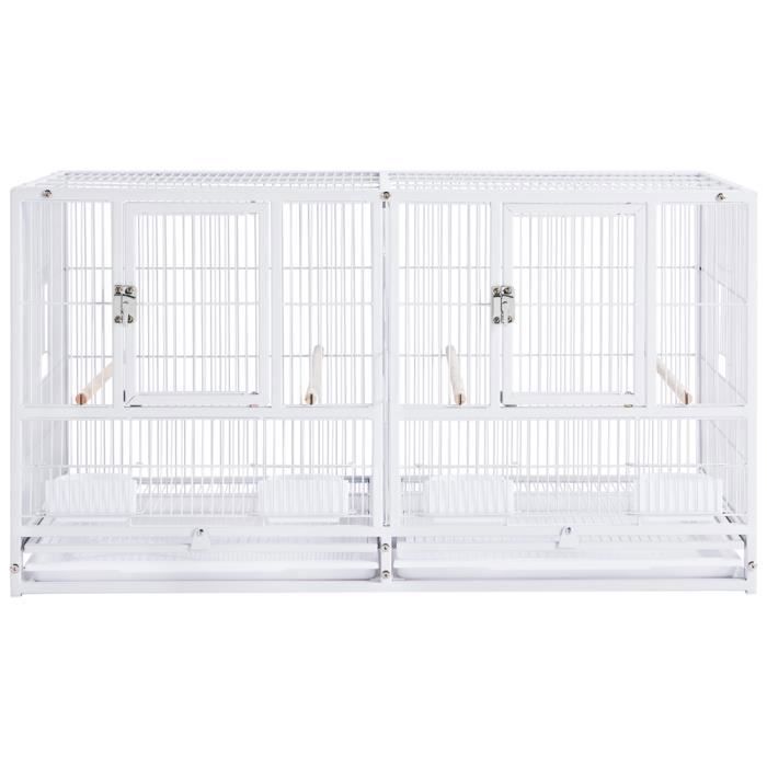 Meilleurs prix pour Yaheetech Large Cage à Oiseaux Empilable Cadre en Métal Cage Divisée Petits Oiseaux Pinson Canaris Perroquets Perruches Blanc
